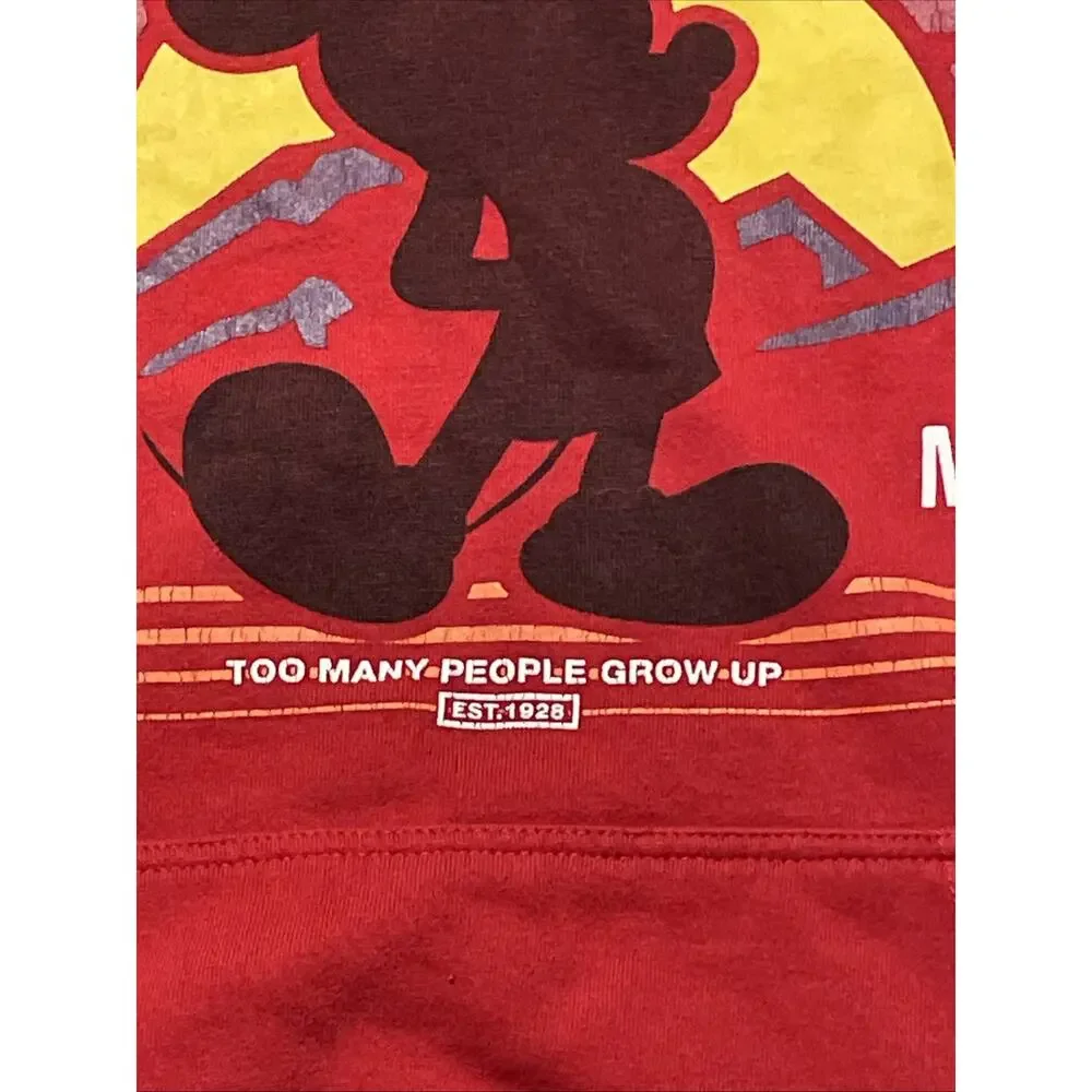 Disney Collection By Neff Mickey Mouse Hoodie Sweatshirt Mens Size Medium Red